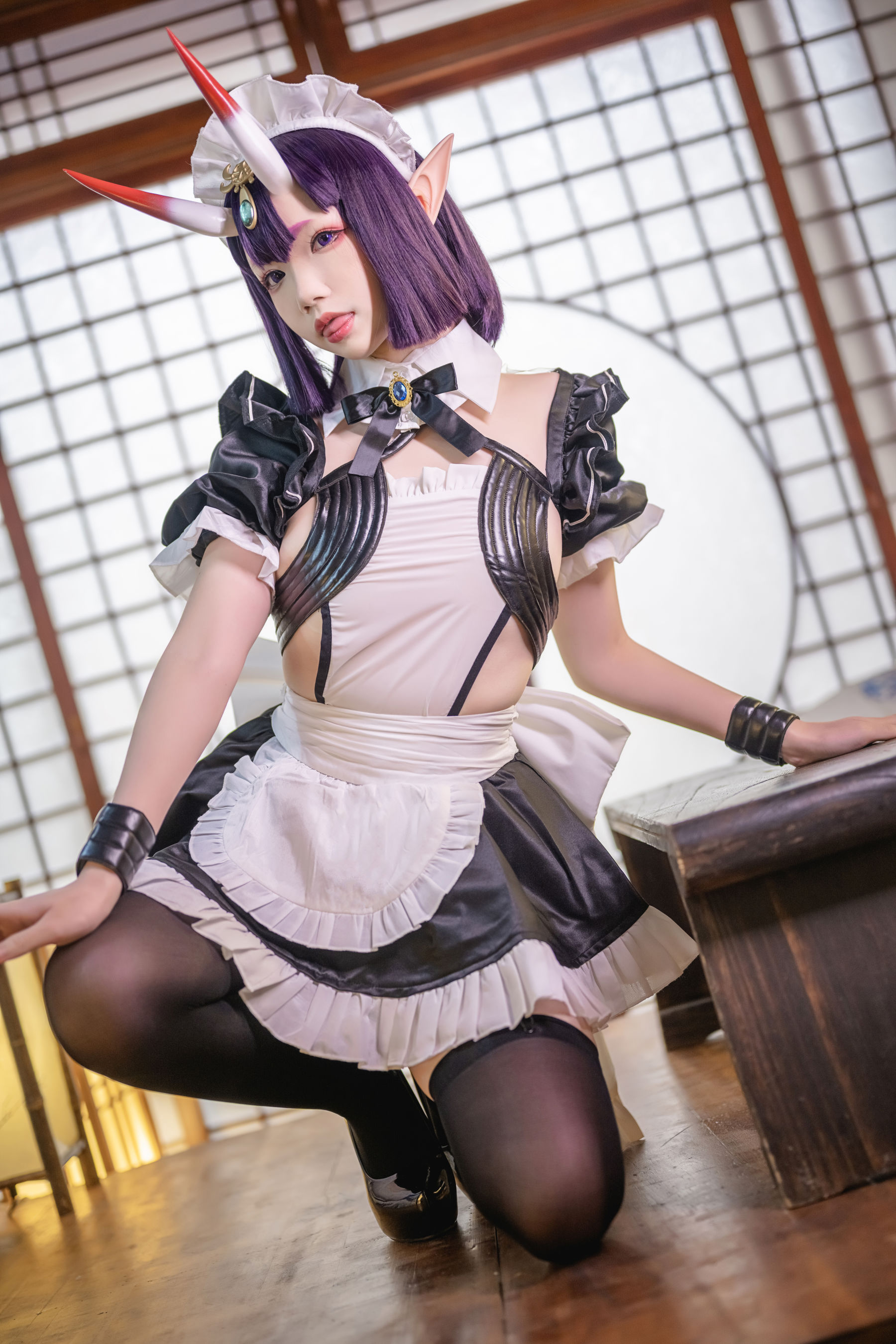 Cos小姐姐雪琪 – 酒吞童子女仆 Cosplay-第1张
