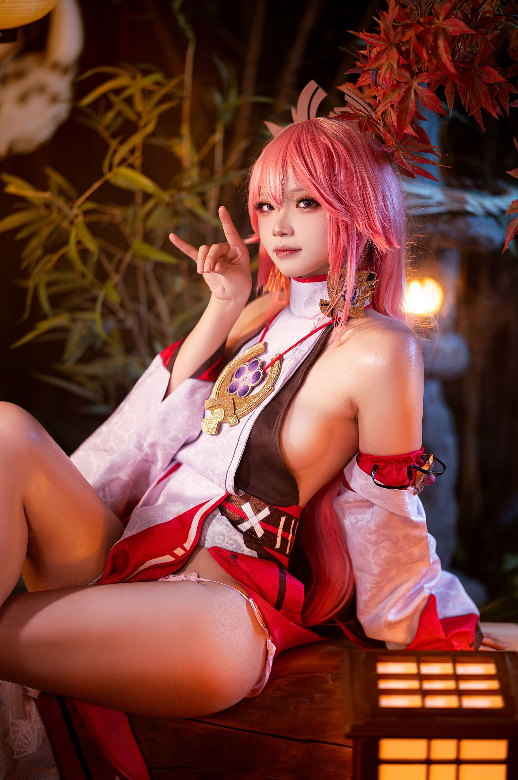 伊喵君景三 – 八重雷神 双倍快乐 Cosplay-第7张