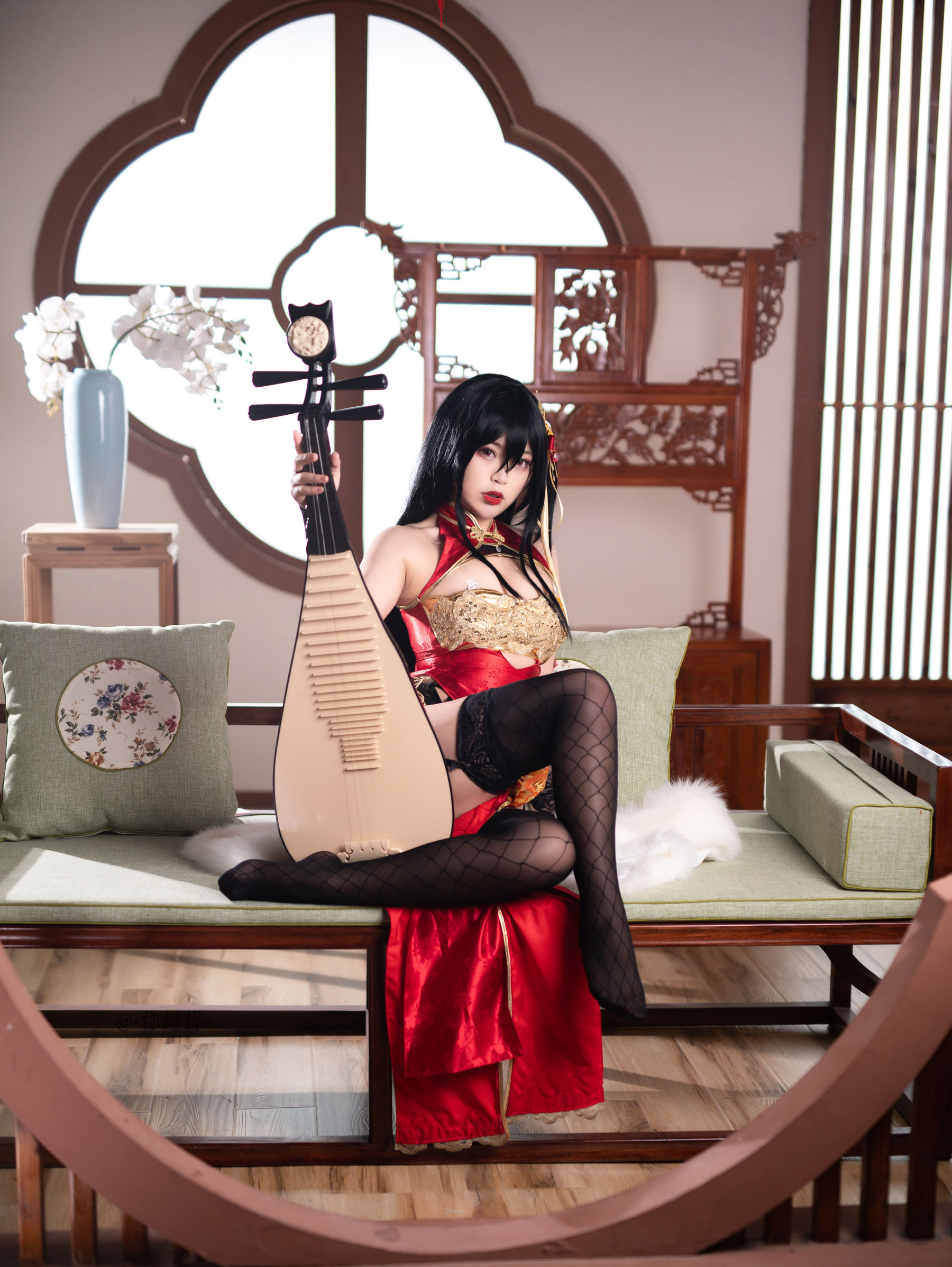 萌系小姐姐-白烨- 大凤旗袍 Cosplay-第1张