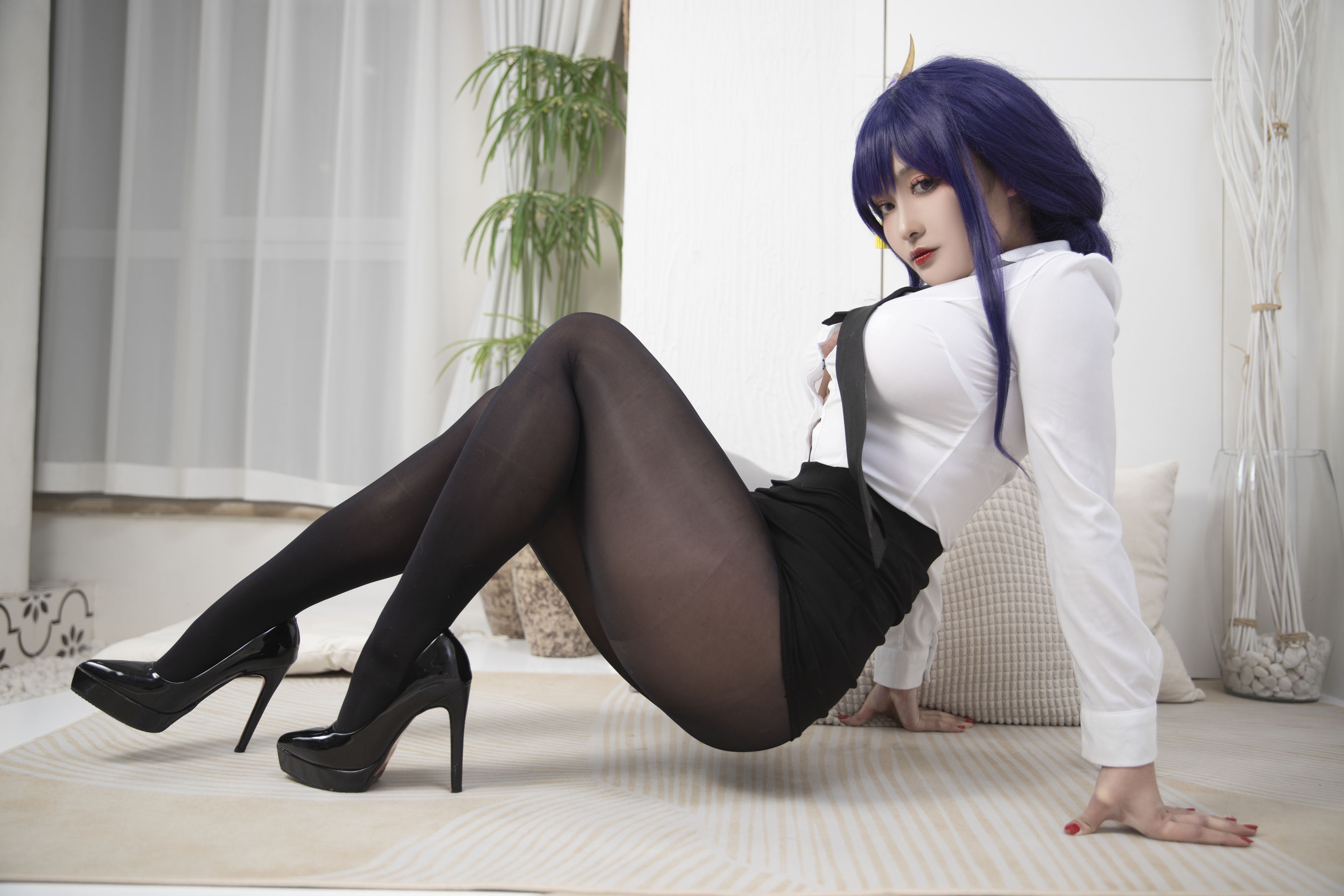 动漫博主洛璃LoLiSAMA – 雷电将军OL Cosplay-第7张