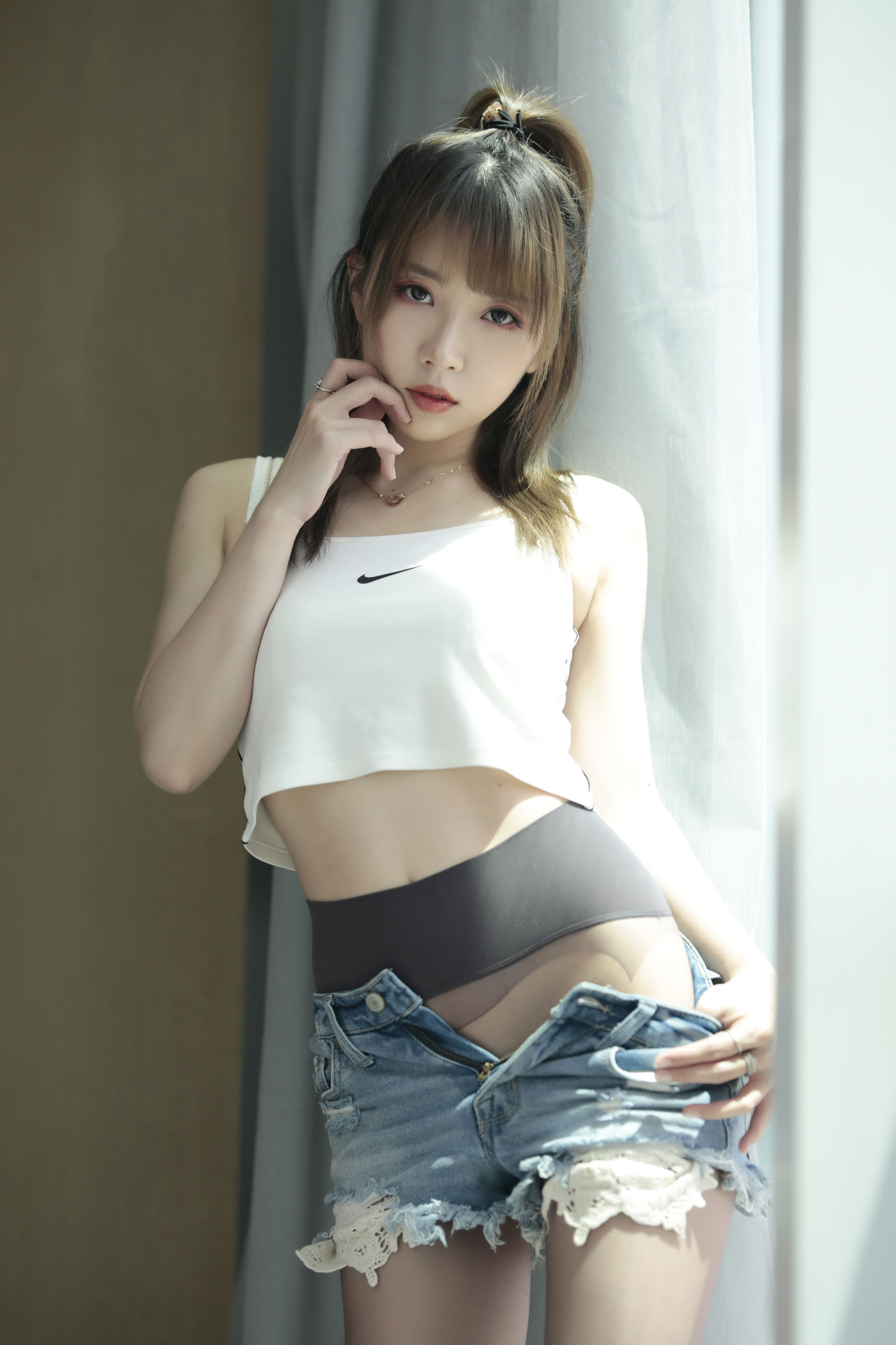 斗鱼主播小女巫露娜 – 牛仔小裤裤 Cosplay-第45张