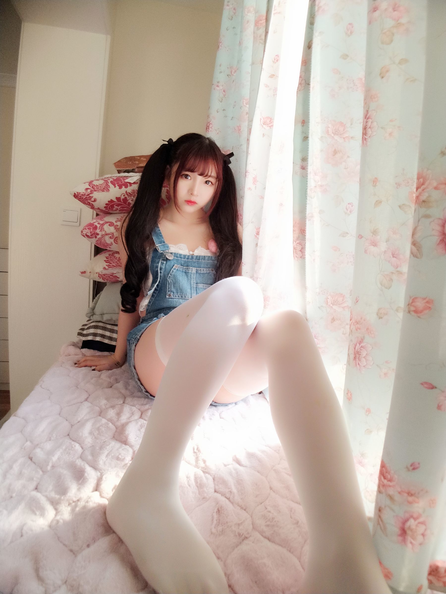 二次元美女古川kagura 牛仔吊带短裤 Cosplay-第14张