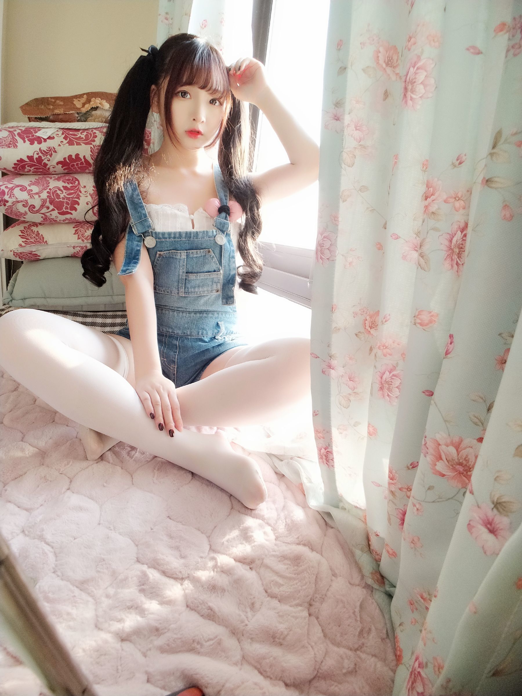 二次元美女古川kagura 牛仔吊带短裤 Cosplay-第26张