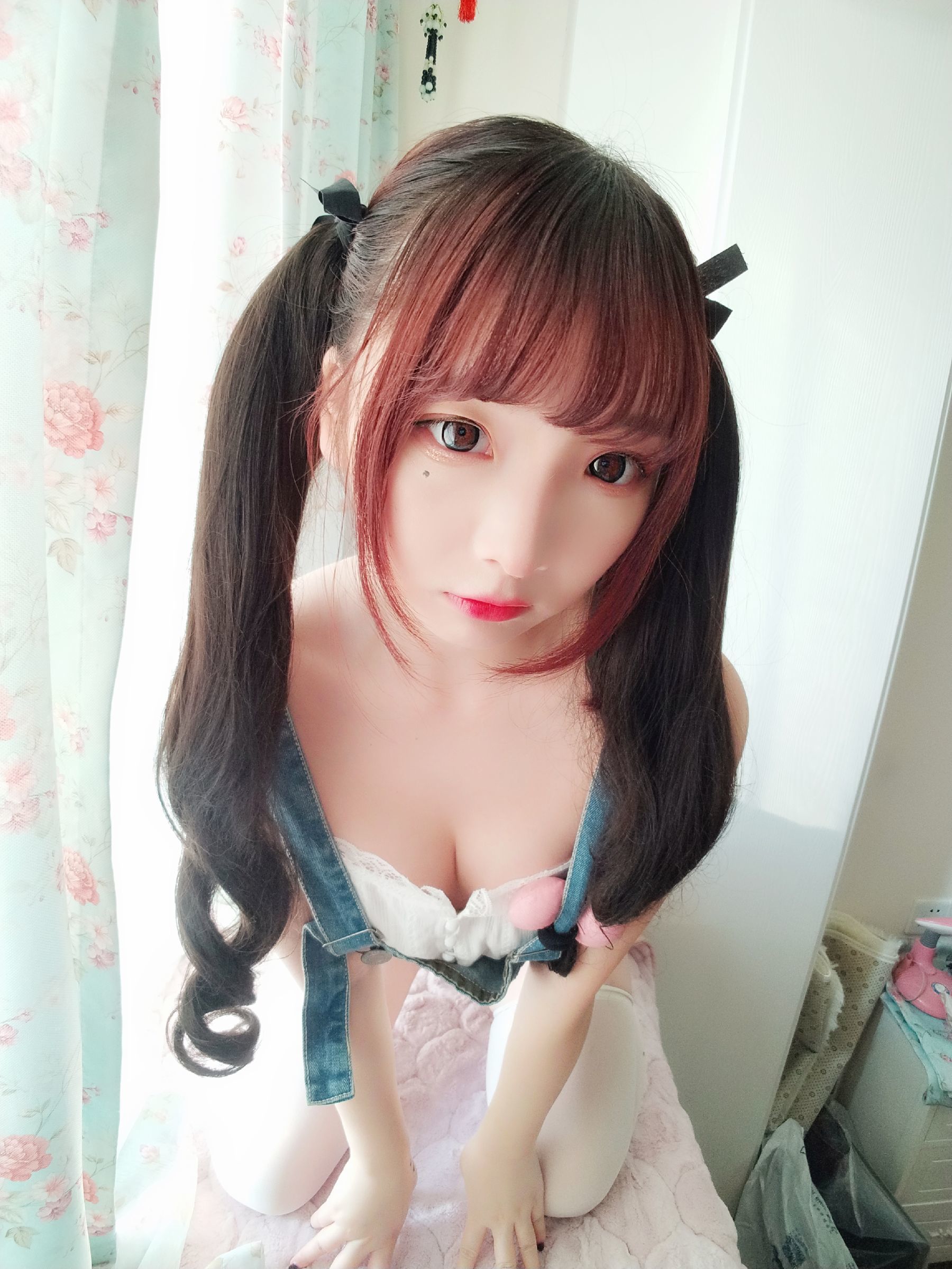 二次元美女古川kagura 牛仔吊带短裤 Cosplay-第39张