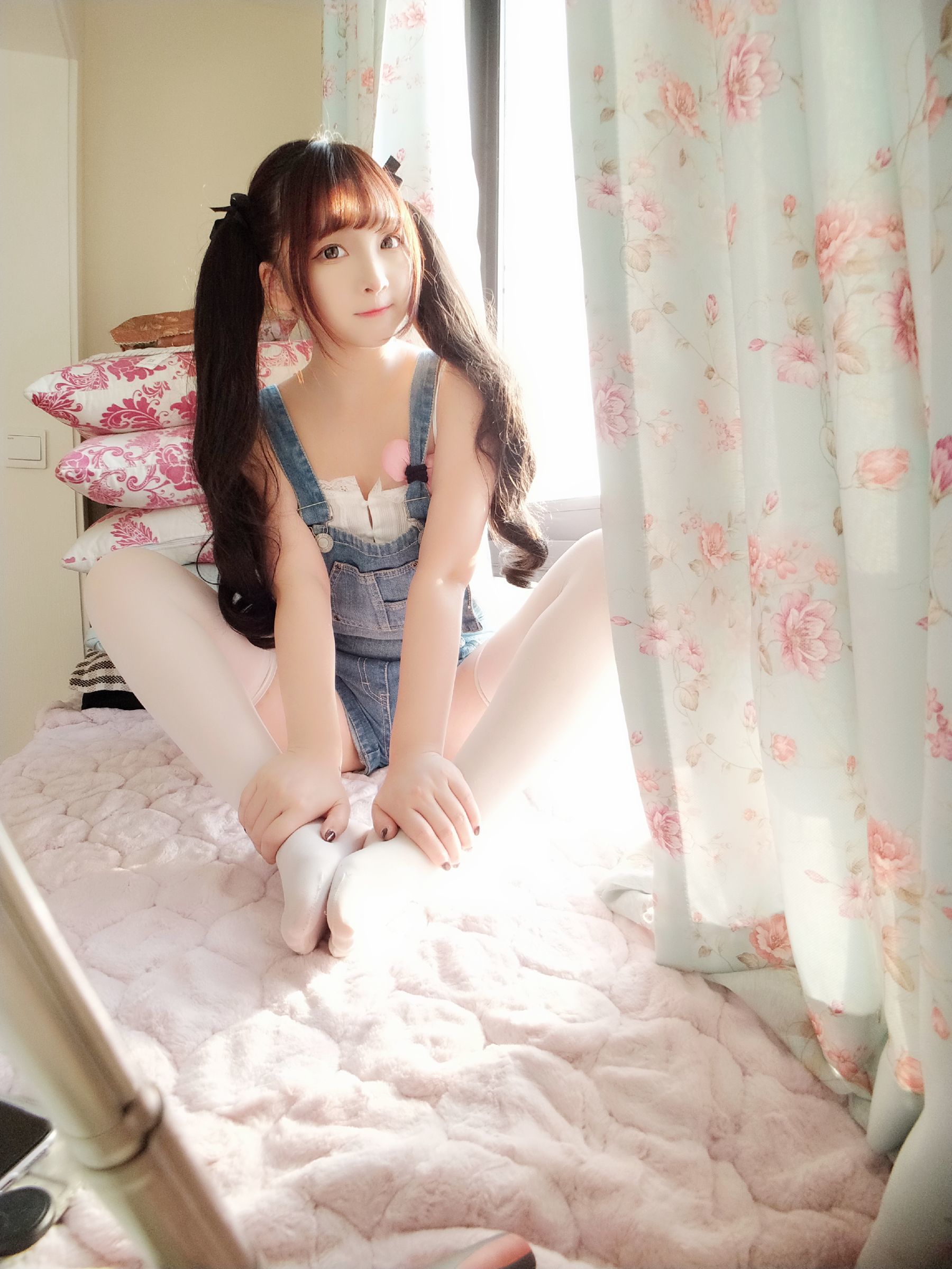 二次元美女古川kagura 牛仔吊带短裤 Cosplay-第29张