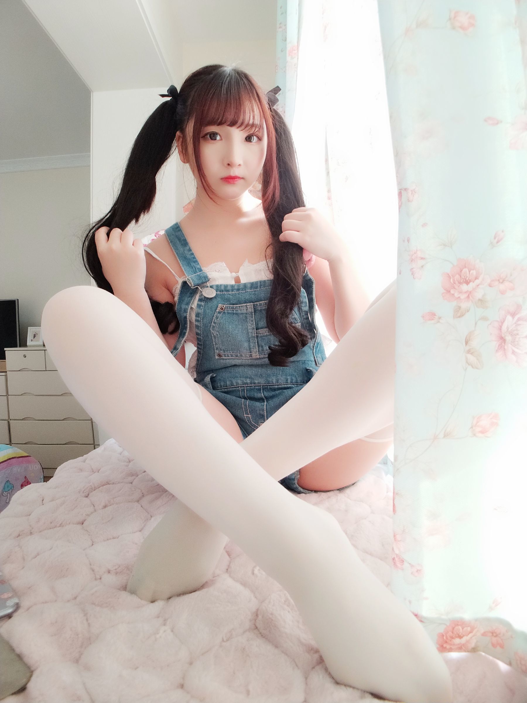 二次元美女古川kagura 牛仔吊带短裤 Cosplay-第13张