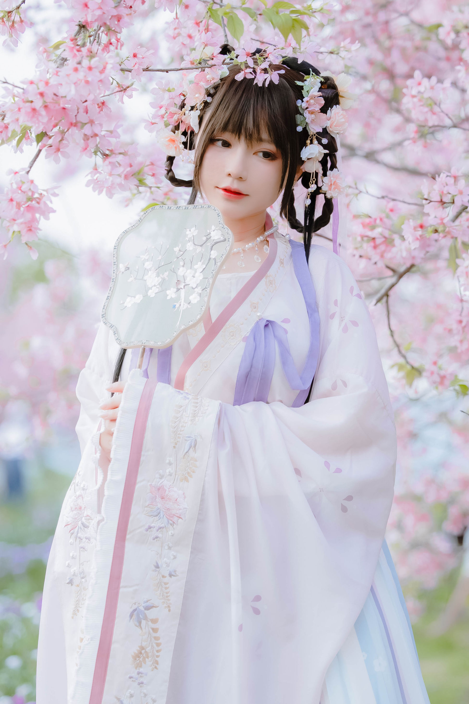 萌妹子Nyako喵子 – 樱花汉服 花神祈愿 Cosplay-第3张