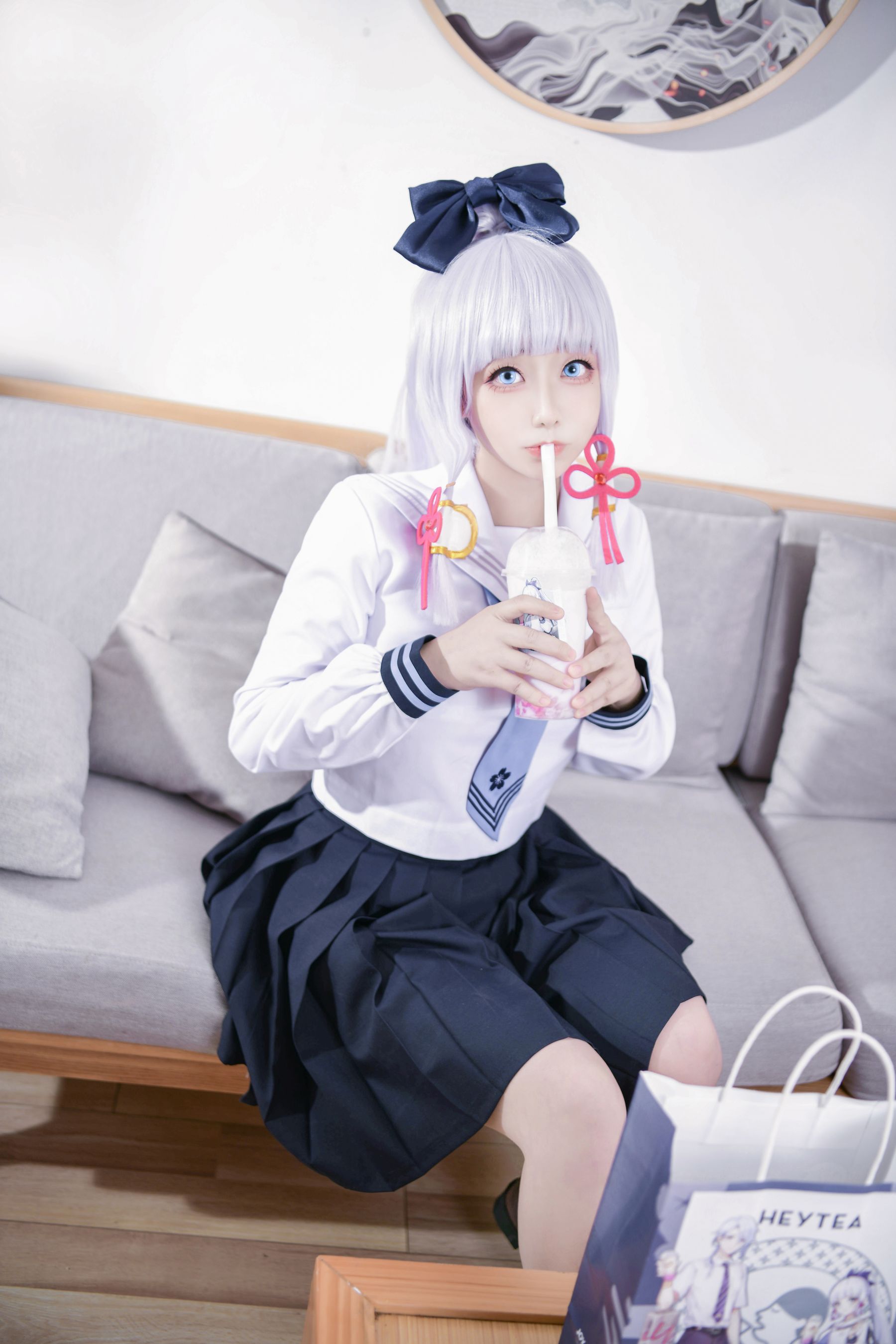 章鱼娘 – 原神 神里綾華 JK Cosplay-第1张
