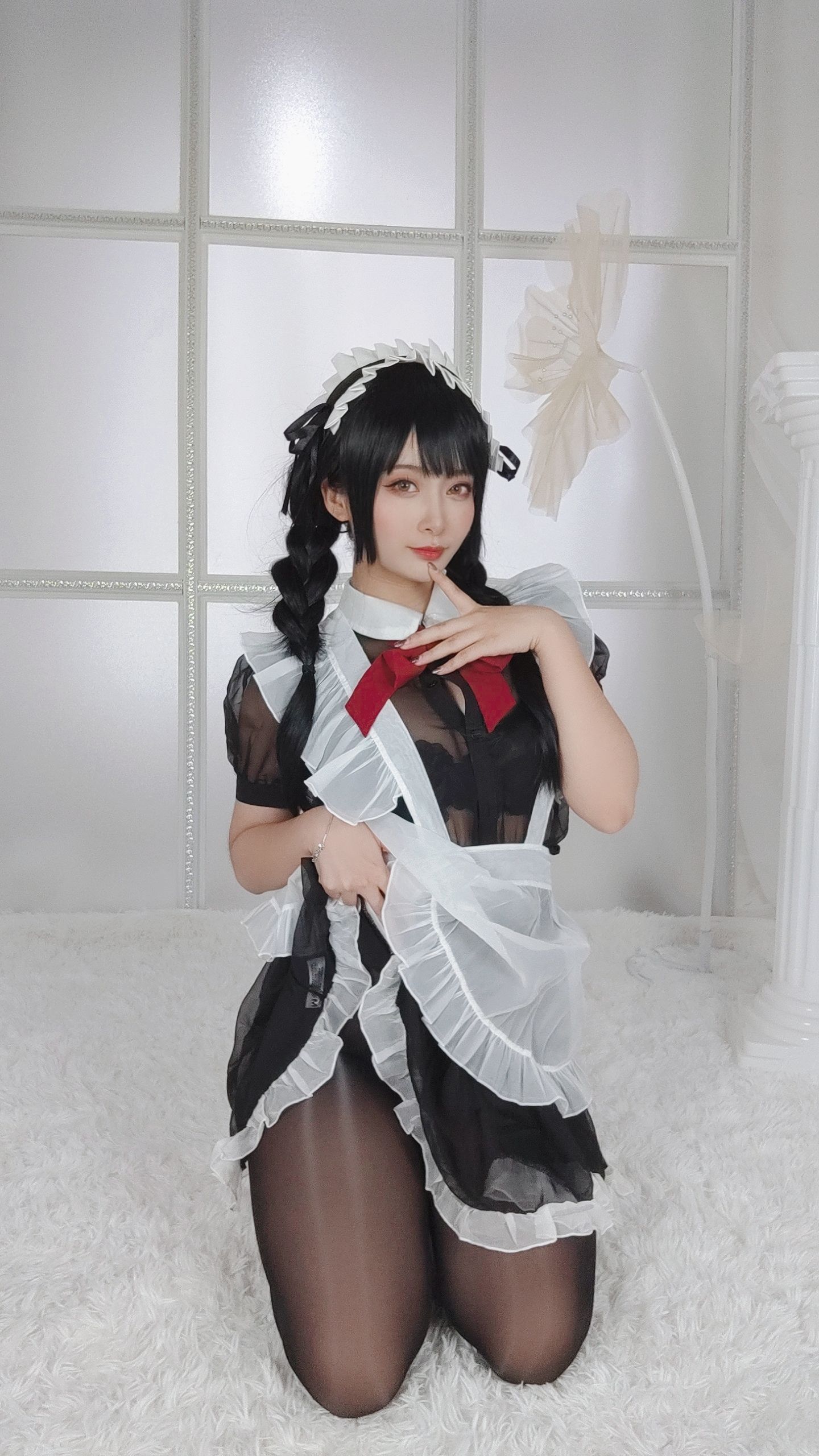 动漫博主洛璃LoLiSAMA – 黑丝女仆 Cosplay-第84张