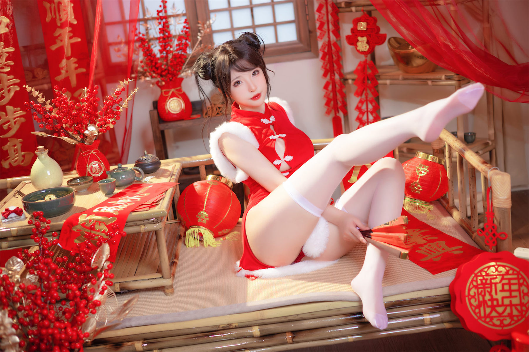 清水由乃 – 新年旗袍 Cosplay-第4张