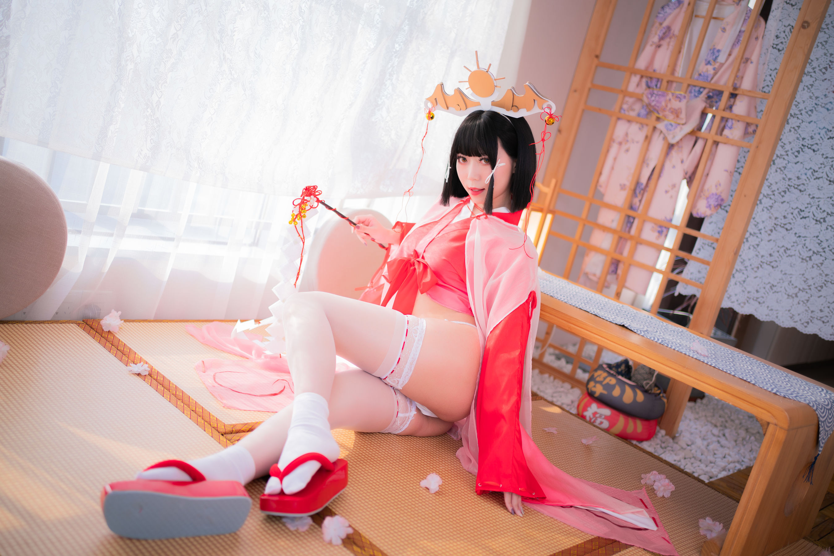 动漫博主Money冷冷 – 辉夜巫女 Cosplay-第11张