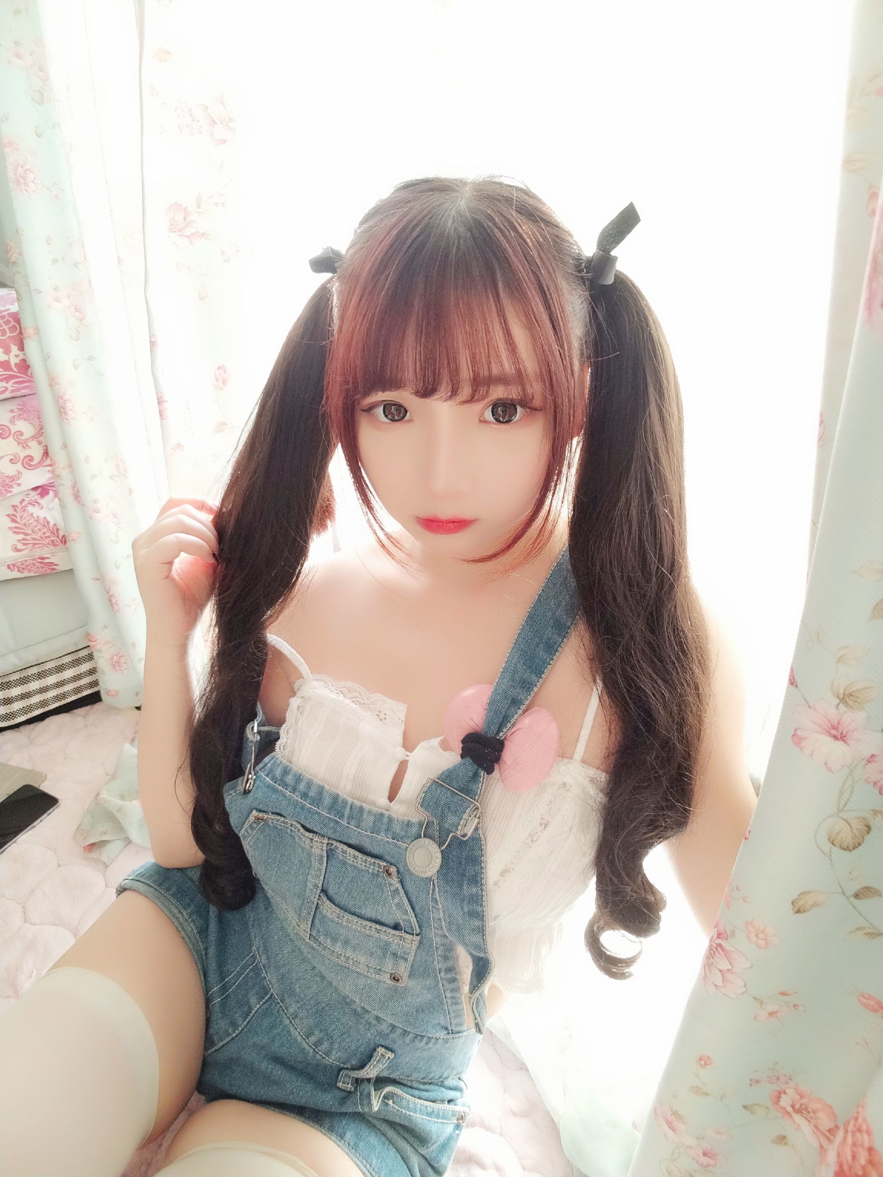 二次元美女古川kagura 牛仔吊带短裤 Cosplay-第7张