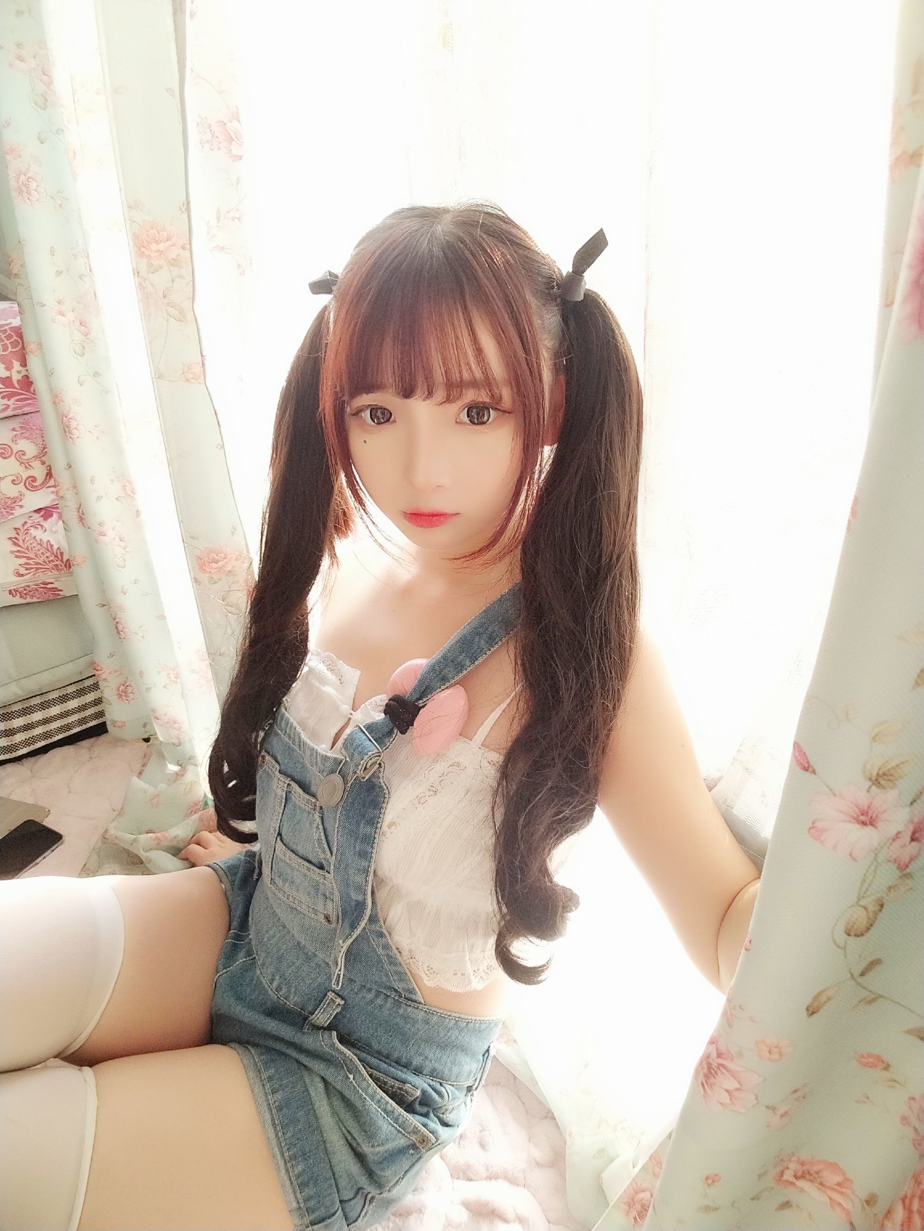 二次元美女古川kagura 牛仔吊带短裤 Cosplay-第6张