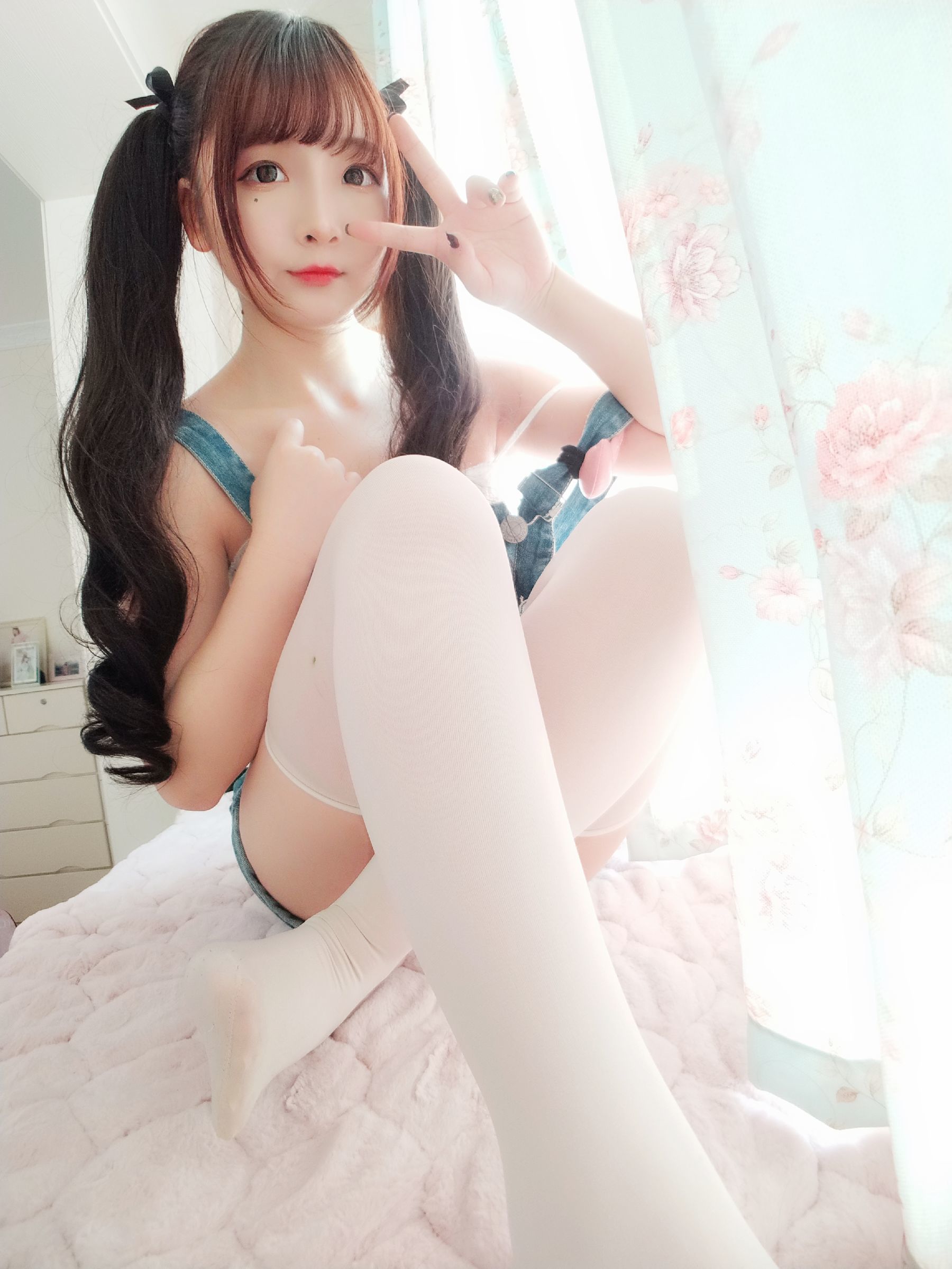 二次元美女古川kagura 牛仔吊带短裤 Cosplay-第21张