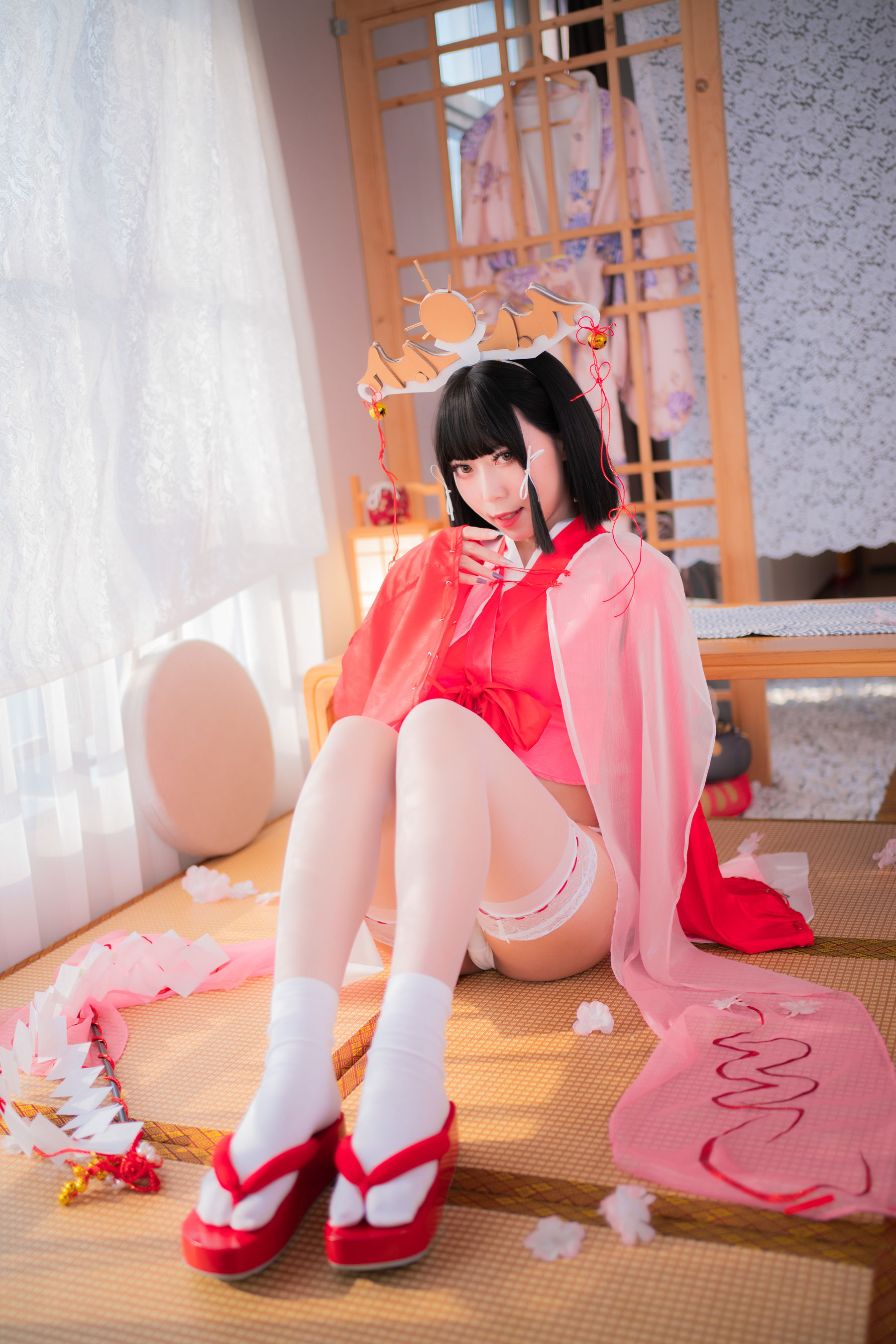 动漫博主Money冷冷 – 辉夜巫女 Cosplay-第13张