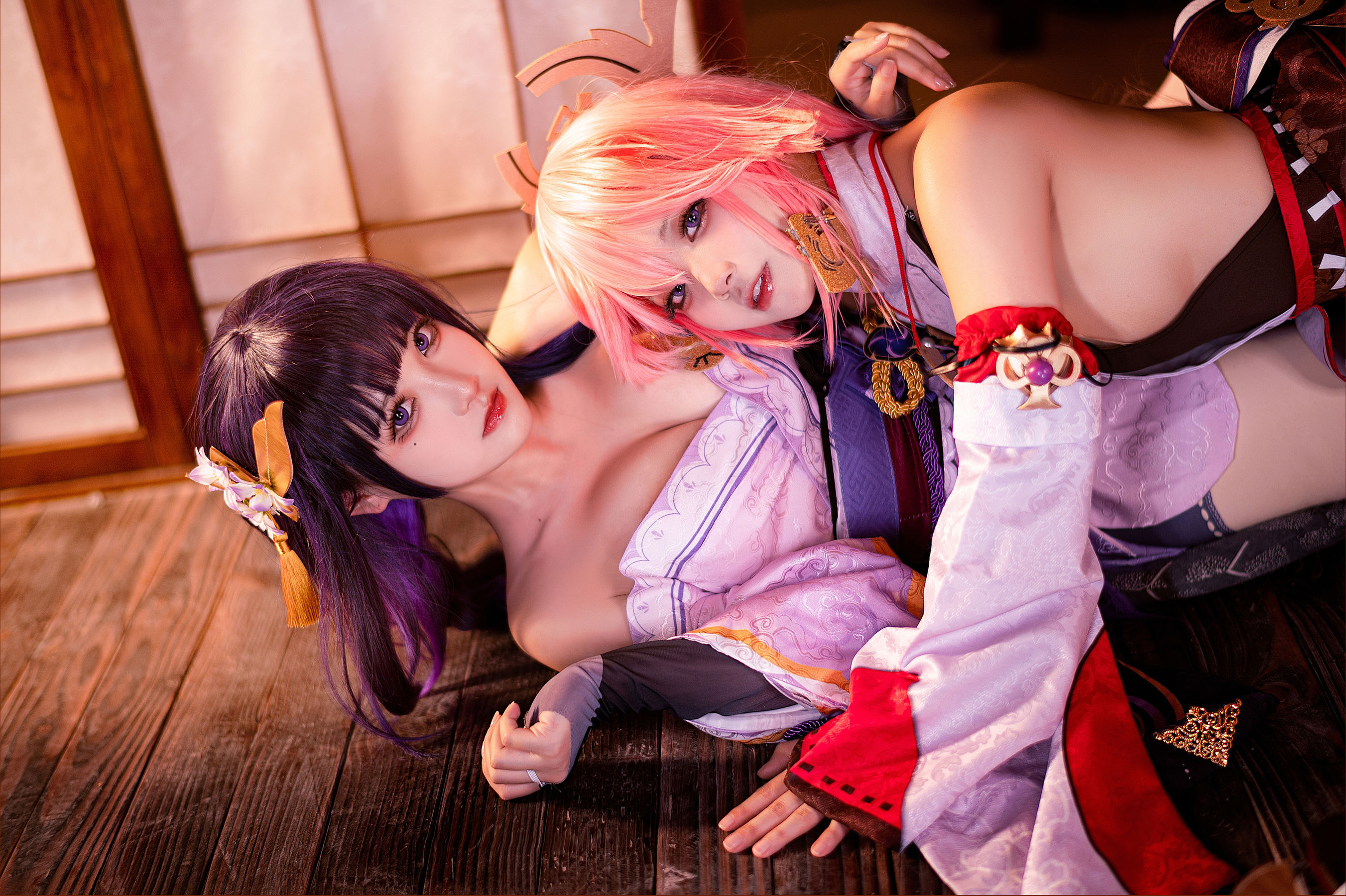 伊喵君景三 – 八重雷神 双倍快乐 Cosplay-第5张