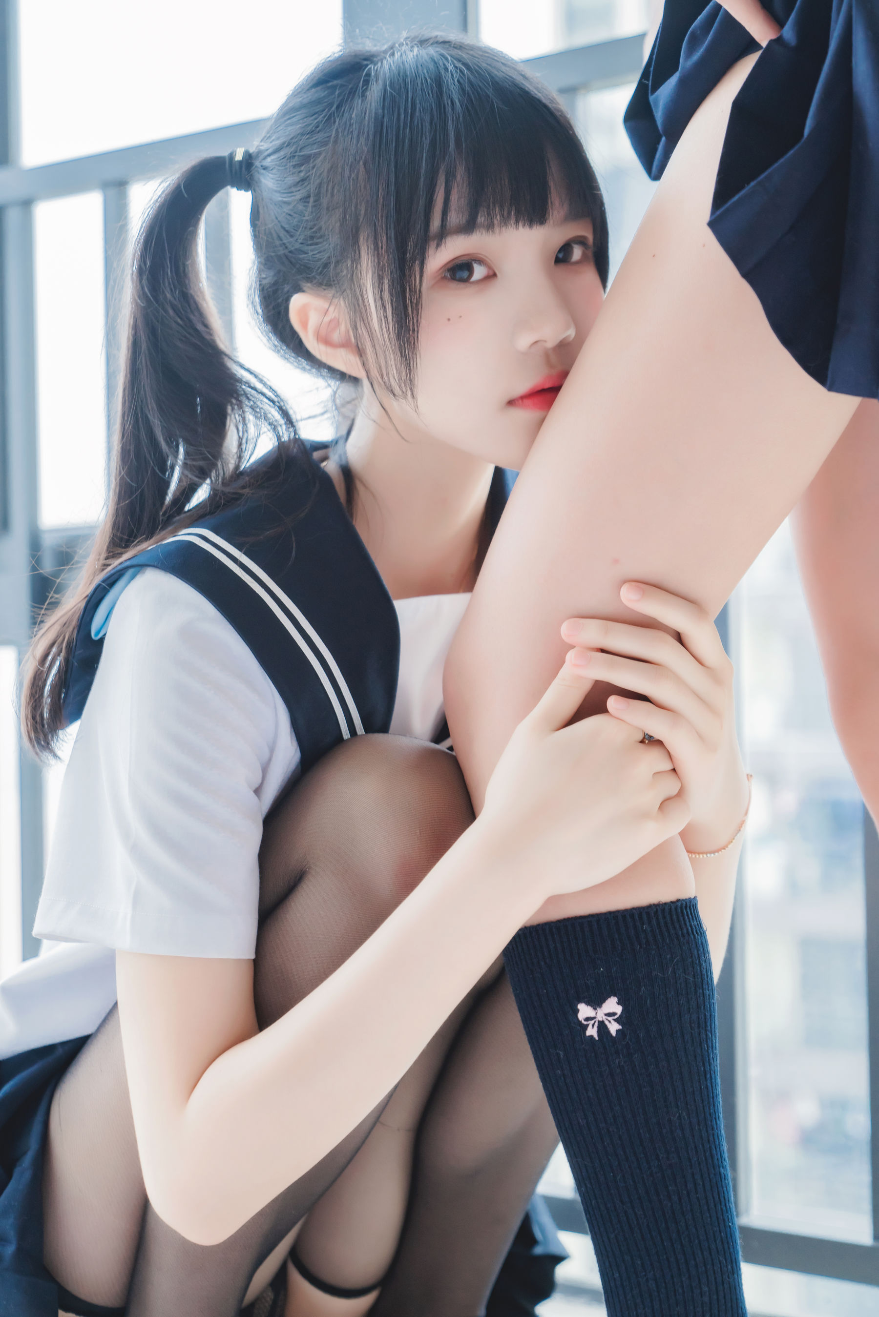 萌系小姐姐木绵绵OwO桜桃喵 她(制服×制服) Cosplay-第4张