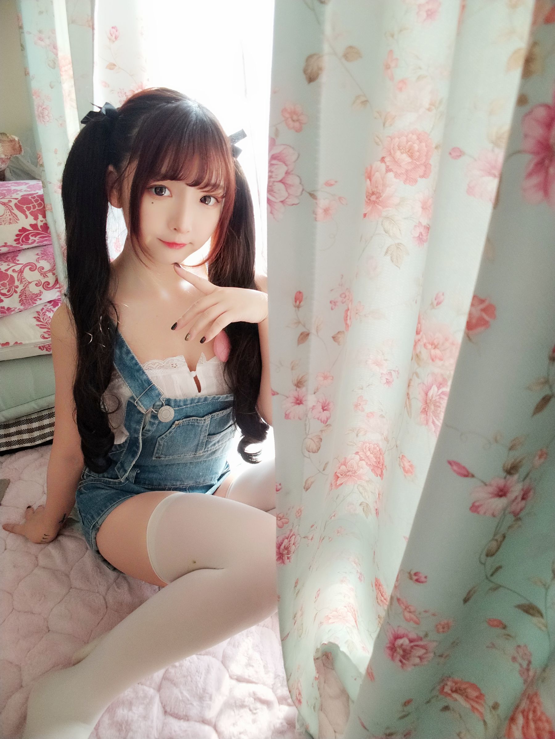 二次元美女古川kagura 牛仔吊带短裤 Cosplay-第8张