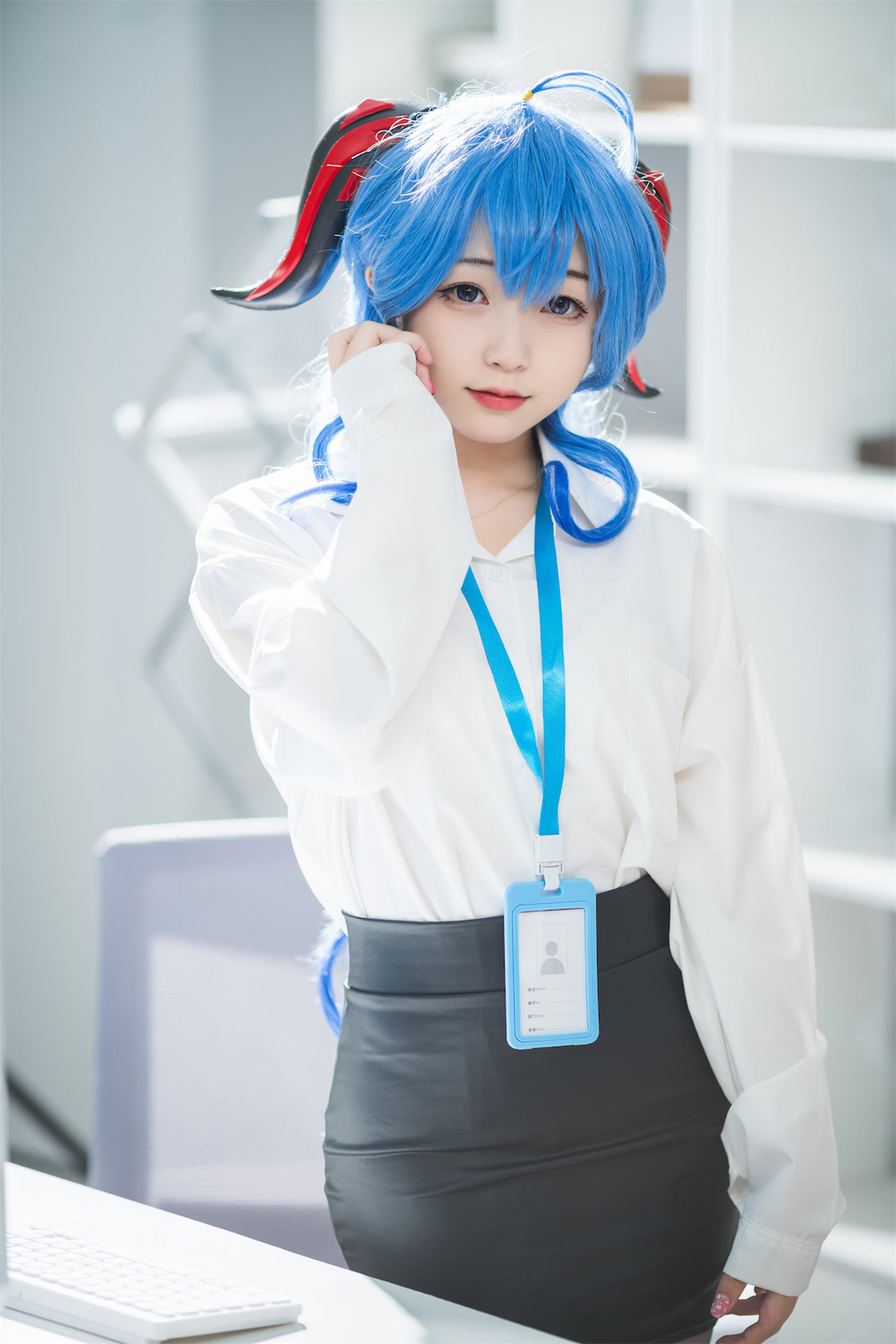 花铃 – 甘雨秘书OL Cosplay-第12张