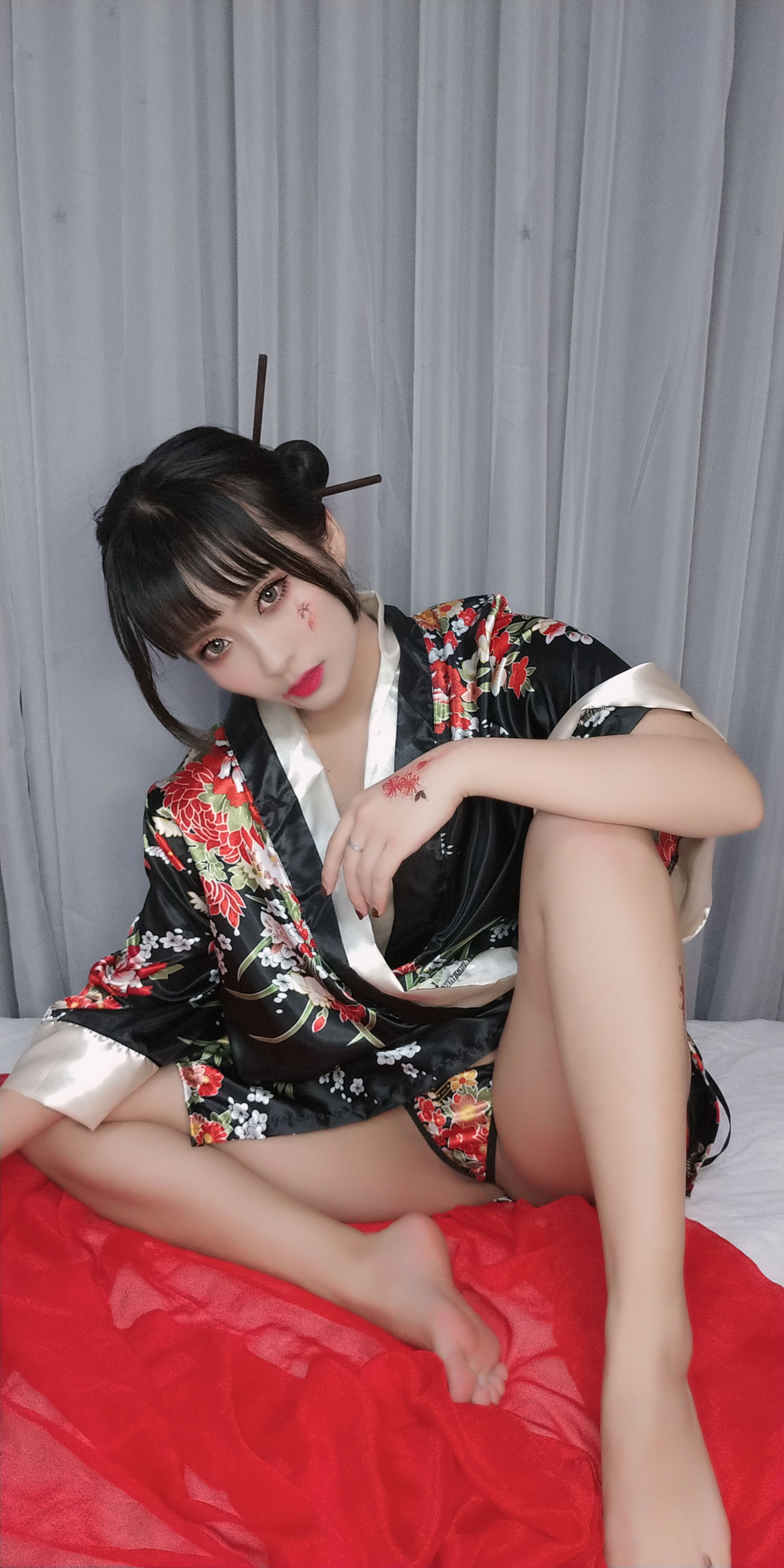 动漫博主洛璃LoLiSAMA – 歌舞伎 Cosplay-第1张