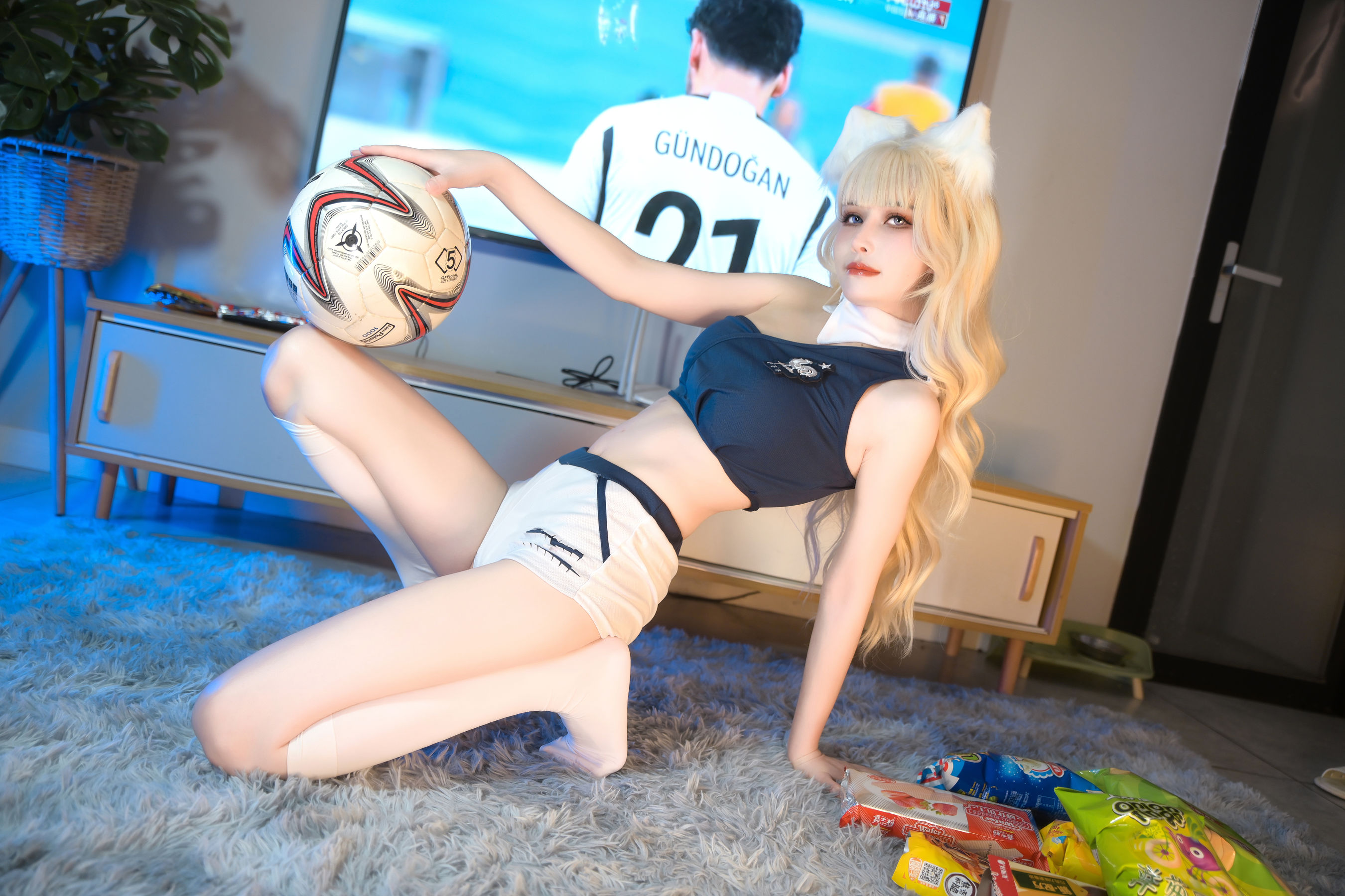 鹿八岁 – 足球少女 Cosplay-第12张