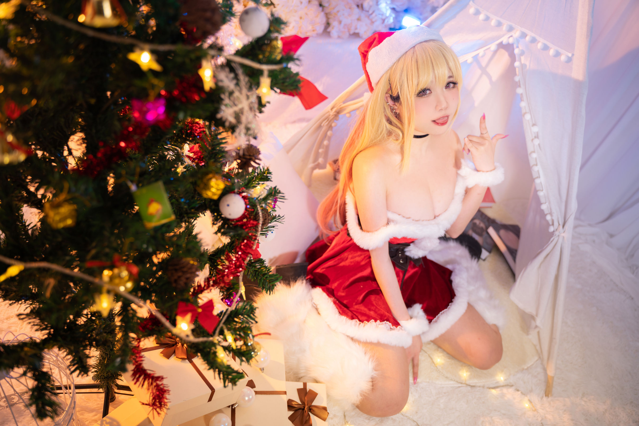 贞子蜜桃 – 喜多川夢海 圣诞 Cosplay-第1张