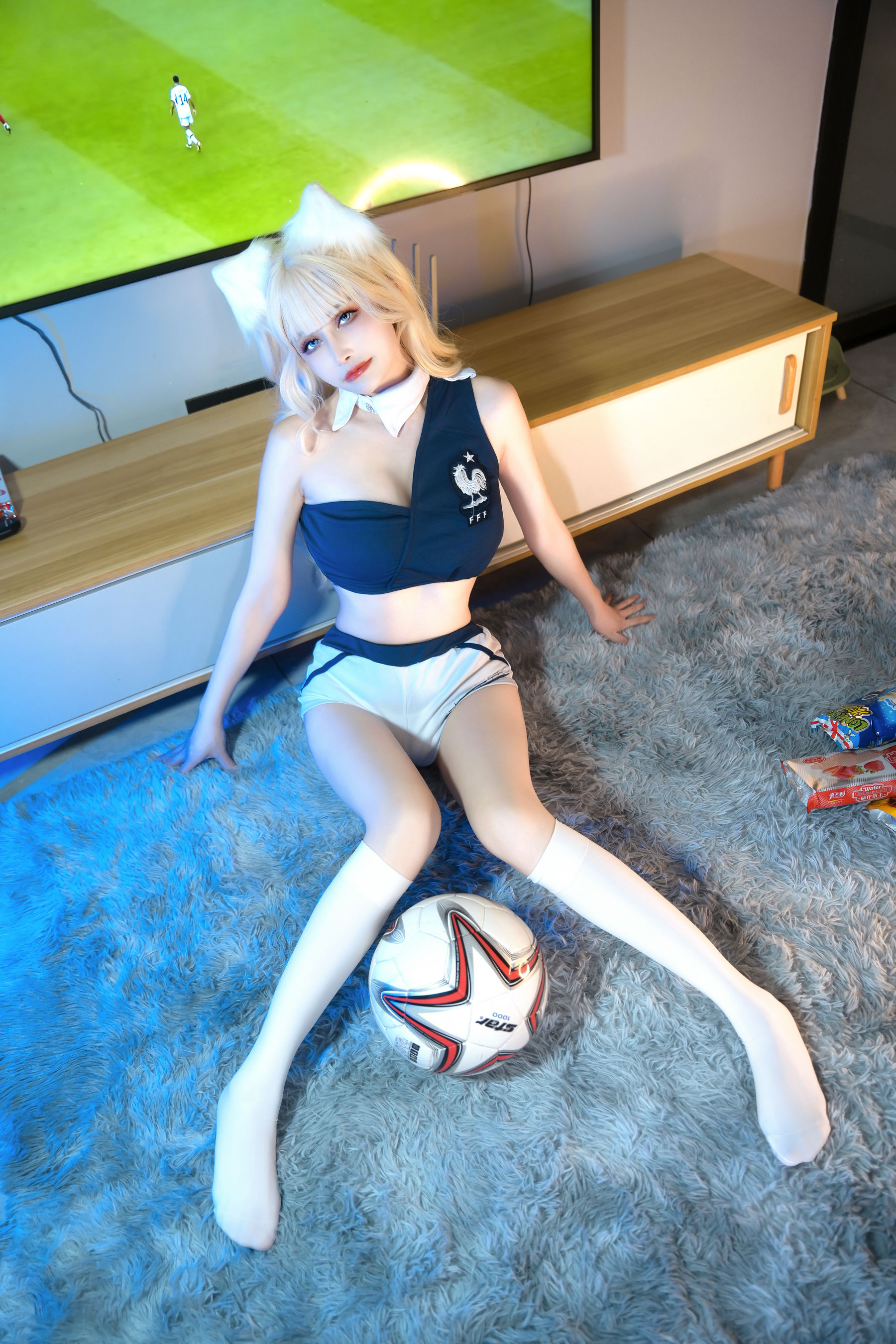 鹿八岁 – 足球少女 Cosplay-第6张